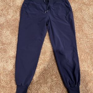 Navy blue Athleta lined joggers, size 6